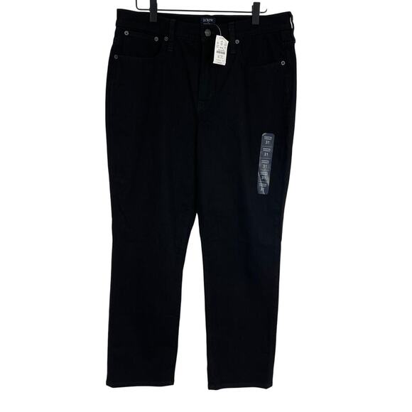J.Crew Factory Essential Straight Jean in All-Day Stretch Black Size 31 NEW - Picture 2 of 6